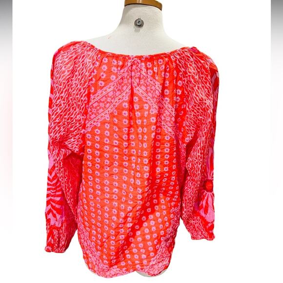 FREE PEOPLE WOMEN'S ELENA PRINTED TOP Size Large NWT - Picture 10 of 13